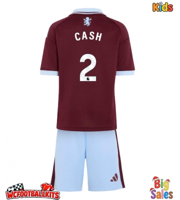 Aston Villa Matty Cash #2 Replica Home Stadium Kit for Kids 2026-27 Short Sleeve (+ pants)